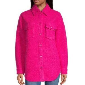 Bright Pink Neon Sherpa Jacket